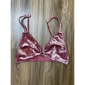 NWOT Cotton Candy L.A Pink Velvet Bralette | Small